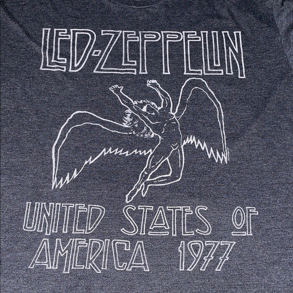 Other - Led Zeppelin Gray Graphic T-Shirt United States of America 1977, XL